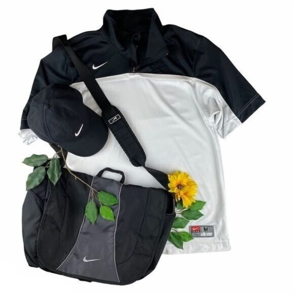 VTG Team Nike Dri Fit Pullover 1/4 Zip Windbreaker Jacket Men’s Medium Coaching - Picture 1 of 12